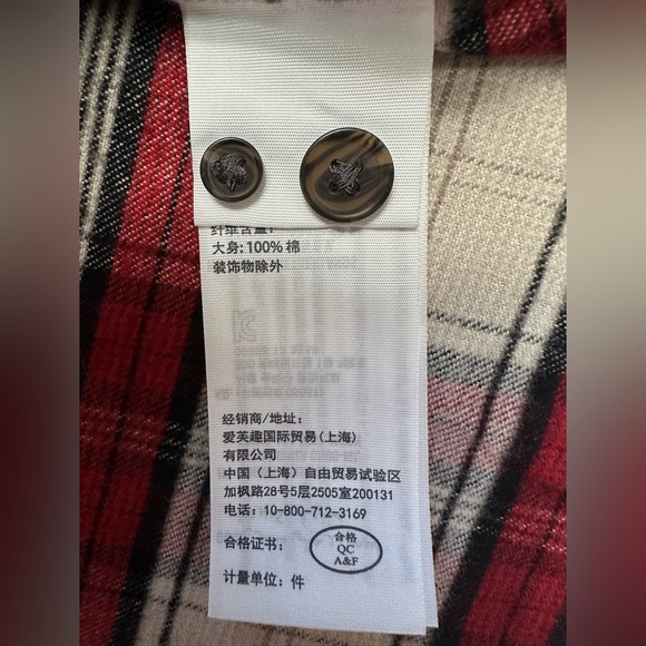 ABERCROMBIE AND FITCH Soft A&F Flannel, Size X-LARGE TALL - Picture 7 of 10